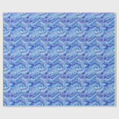 Papier Cadeau Art motif de style Royal Blue et White Ming (Plat)