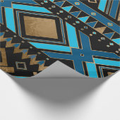 Papier Cadeau Art Motif ethnique aztèque (Coin)