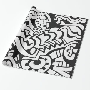 Papier Cadeau Art noir et blanc de rue de graffiti
