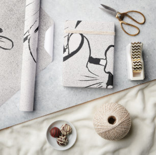 Papier Cadeau Art noir et blanc Jane Avril par Toulouse Lautrec