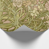 Papier Cadeau Art Nouveau Alfonse Mucha fleurs d'oeillets floral (Coin)