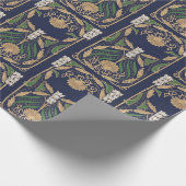 Papier Cadeau Art Nouveau Ancien Livre Couverture Coques de mer (Coin)