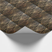 Papier Cadeau Art nouveau, art déco, ventilateur motif, bronze, (Coin)