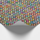 Papier Cadeau Art Nouveau coloré Floral (Coin)