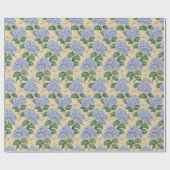 Papier Cadeau Art Nouveau Hydrangea Pattern with Dragonflies (Plat)