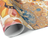 Papier Cadeau Art Nouveau Style Art Nouveau Art fin peinture flo (Coin rond)