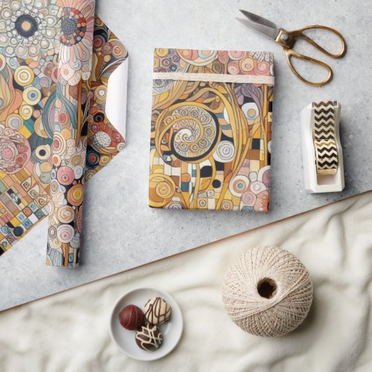 Papier Cadeau Art Nouveau Style Art Nouveau Art fin peinture flo (Artisanat)