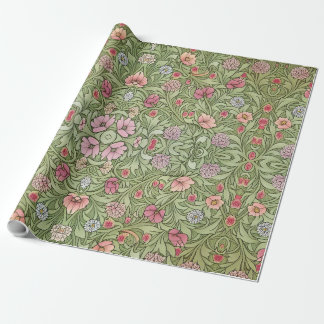 Papier Cadeau Art Nouveau Victorien Inspiré Motif Floral