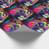 Papier Cadeau Art numérique Abstrait 3d Portrait de Lion (Coin)