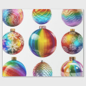 Papier Cadeau Art numérique de Noël Baubles (Plat)