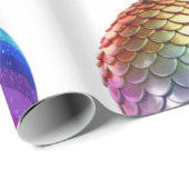 Papier Cadeau Art numérique de Noël Baubles (Coin rond)