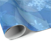 Papier Cadeau Art numérique de tempête de flocon de neige (Coin rond)