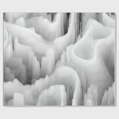 Papier Cadeau art onde fractale abstraite fond monochrome flou (Plat)