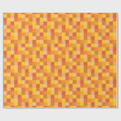 Papier Cadeau Art orange et jaune de pixel du motif | de (Plat)