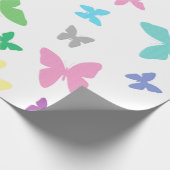 Papier Cadeau Art papillon coloré (Coin)