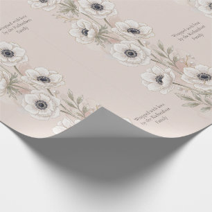 Papier Cadeau Art peint de fil Anémone élégante personnalisée
