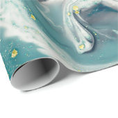 Papier Cadeau Art, peinture- Couleur gris naturel : métallique, (Coin rond)