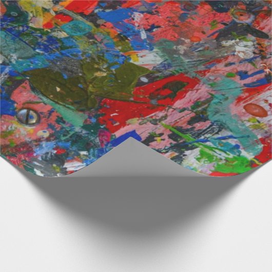 Papier Cadeau Art peinture design motif papier enveloppement (Coin)