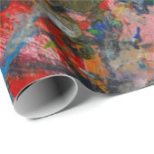 Papier Cadeau Art peinture design motif papier enveloppement (Coin rond)