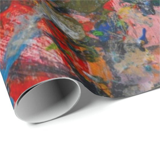 Papier Cadeau Art peinture design motif papier enveloppement (Coin rond)