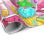 Papier Cadeau Art pop (Coin rond)