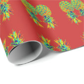 Papier Cadeau Art Pop Ananas  (Coin rond)