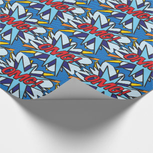 Papier Cadeau Art Pop Bande Dessinée OMG