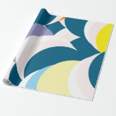 Papier Cadeau Art Pop Multicolore Abstrait Moderne (Déroulé)