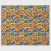 Papier Cadeau Art Populaire de Bande Dessinée (Plat)