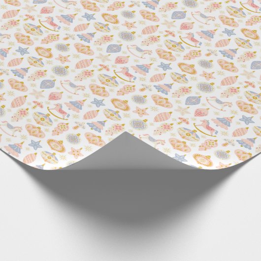 Papier Cadeau Art populaire ornements de Noël (Coin)