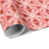 Papier Cadeau Art populaire ornements de Noël (Coin rond)