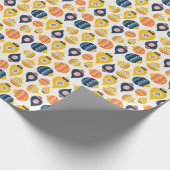 Papier Cadeau Art populaire Sardine Style ornements de Noël (Coin)