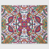 Papier Cadeau Art populaire traditionnel Designart, ethnique, ar (Plat)