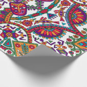 Papier Cadeau Art populaire traditionnel Designart, ethnique, ar (Coin)