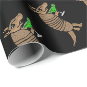 Papier Cadeau Art potable de margarita de tatou drôle (Coin rond)