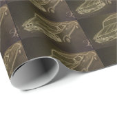 Papier Cadeau art pour bébé impala (Coin rond)