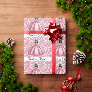 Papier Cadeau Art rose Quinceañera Ball Gown