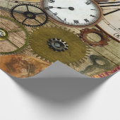 Papier Cadeau Art rouillé de Steampunk d'horloges vieil (Coin)
