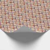 Papier Cadeau Art tribal ethnique, géométrie abstraite. (Coin)