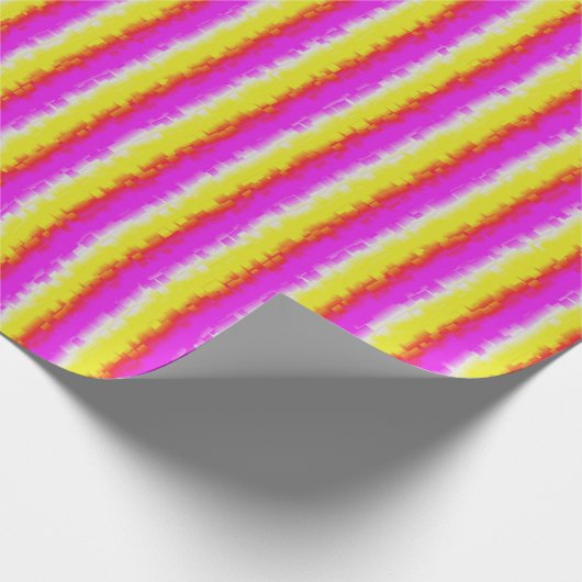 Papier Cadeau Artdeco rose Jaune Artdeco Arc-en-ciel rayures (Coin)