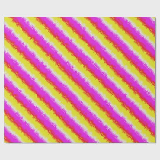 Papier Cadeau Artdeco rose Jaune Artdeco Arc-en-ciel rayures (Plat)