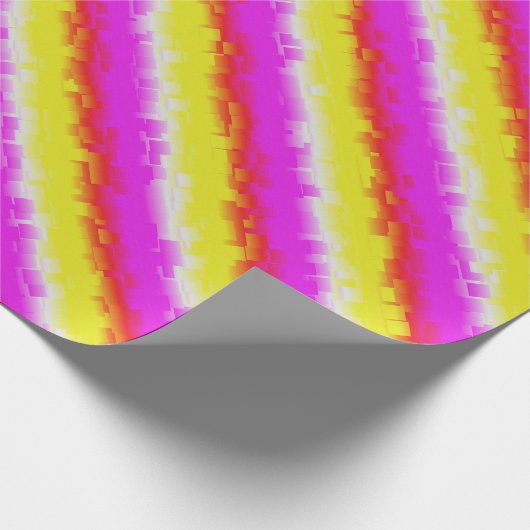 Papier Cadeau Artdeco rose Jaune Artdeco Arc-en-ciel rayures (Coin)