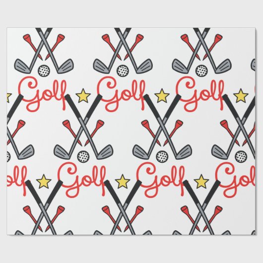 Papier Cadeau Articles de golf (Plat)