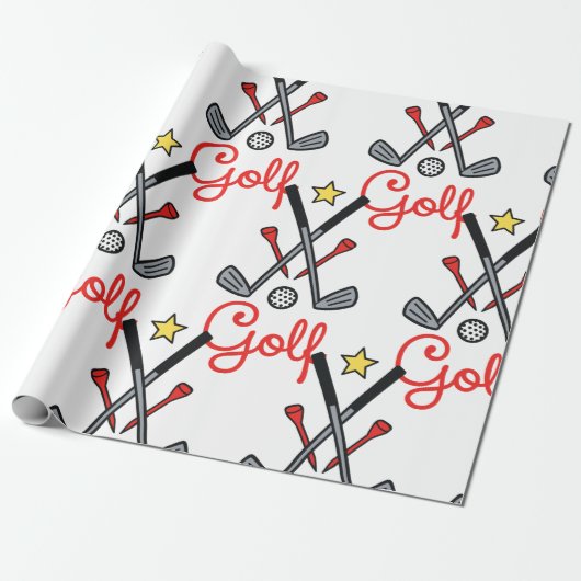 Papier Cadeau Articles de golf (Déroulé)