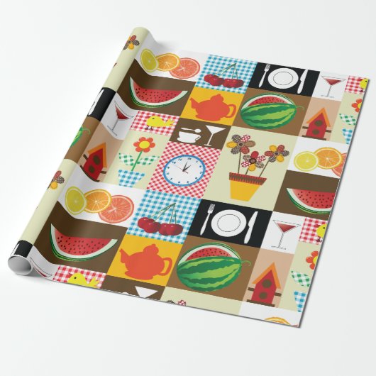 Papier Cadeau Articles de table de cuisine (Déroulé)