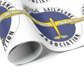 Papier Cadeau Articles vintages d'association de planeur (Coin rond)