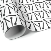 Papier Cadeau Artisanat d'aiguilles de tricot (Coin rond)