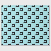 Papier Cadeau Artisanat de machine à coudre noir (Plat)