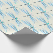 Papier Cadeau Artisanat Motif d'antiquité Pretty Blue Damselfly (Coin)