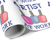 Papier Cadeau Artiste au travail (Coin rond)